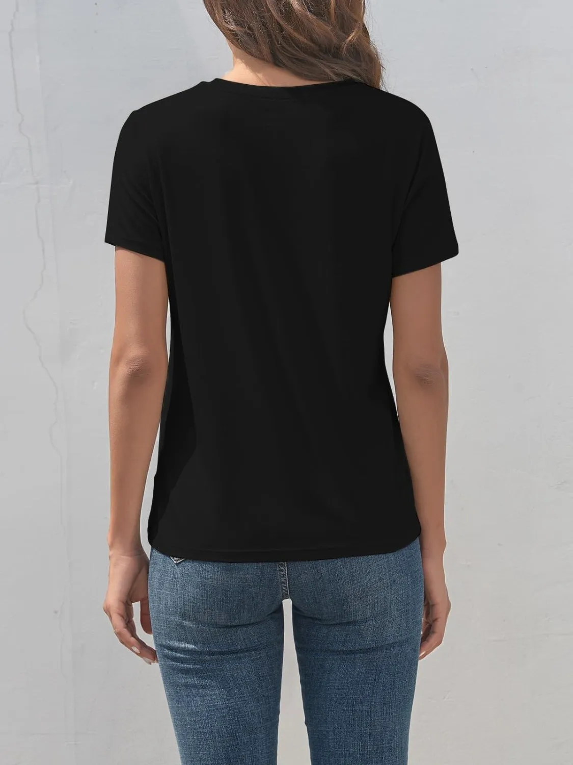 Smile Graphic Round Neck Short Sleeve T-Shirt sold by Charming Charlie product image thumbnail 5