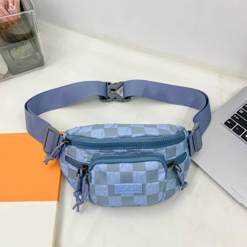 Checkered Adjustable Strap Nylon Crossbody Bag sold by Charming Charlie
