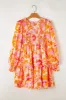 Frill Printed Long Sleeve Mini Dress sold by Charming Charlie
