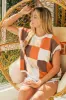 BiBi Color Block Checkered Sweater Vest sold by Charming Charlie