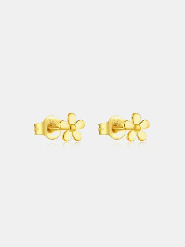 925 Sterling Silver Flower Shape Stud Earrings sold by Charming Charlie