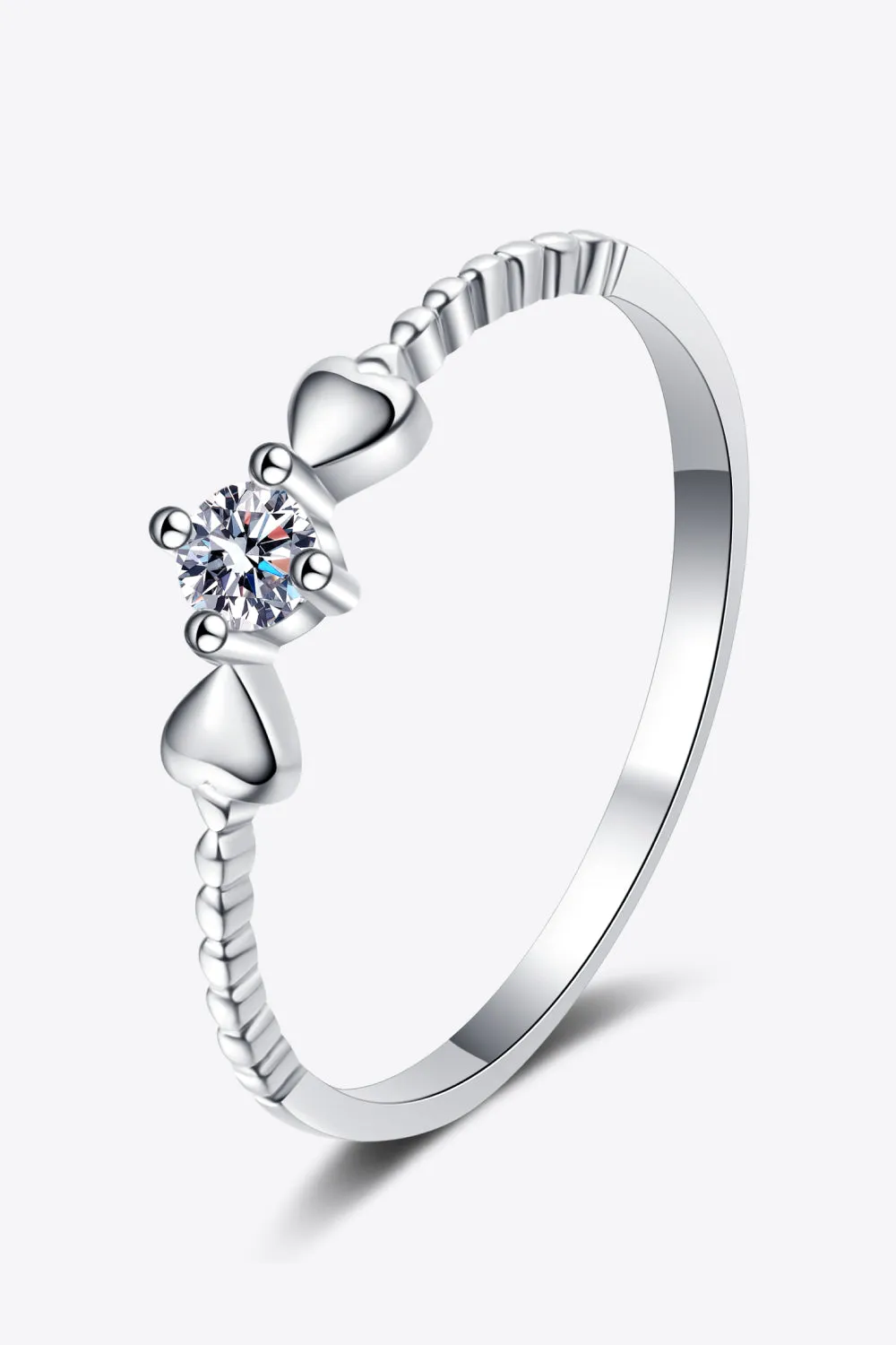 Adored Moissanite Heart 925 Sterling Silver Ring sold by Charming Charlie product image thumbnail 5