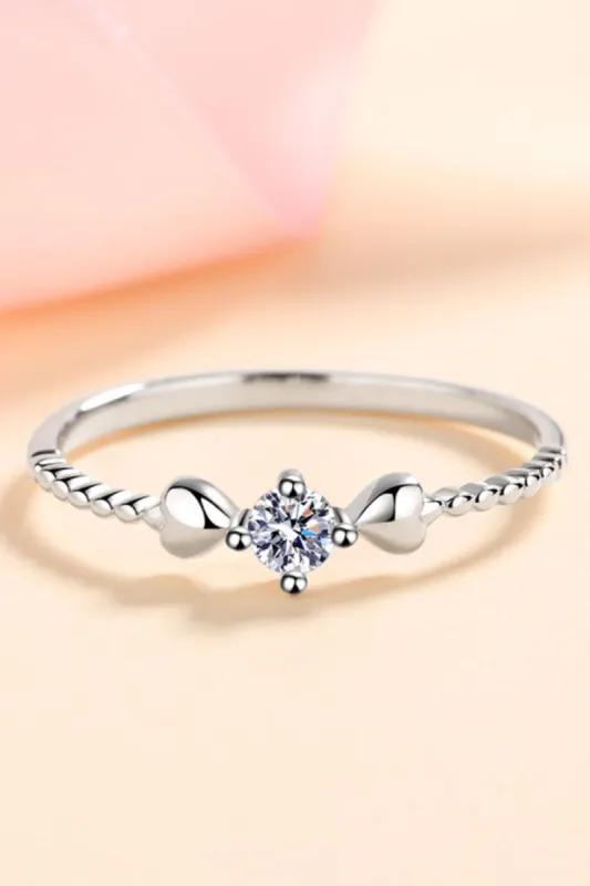 Adored Moissanite Heart 925 Sterling Silver Ring sold by Charming Charlie