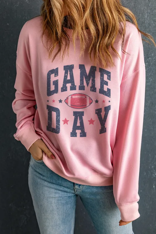 GAME DAY Round Neck Long Sleeve Sweatshirt sold by Charming Charlie