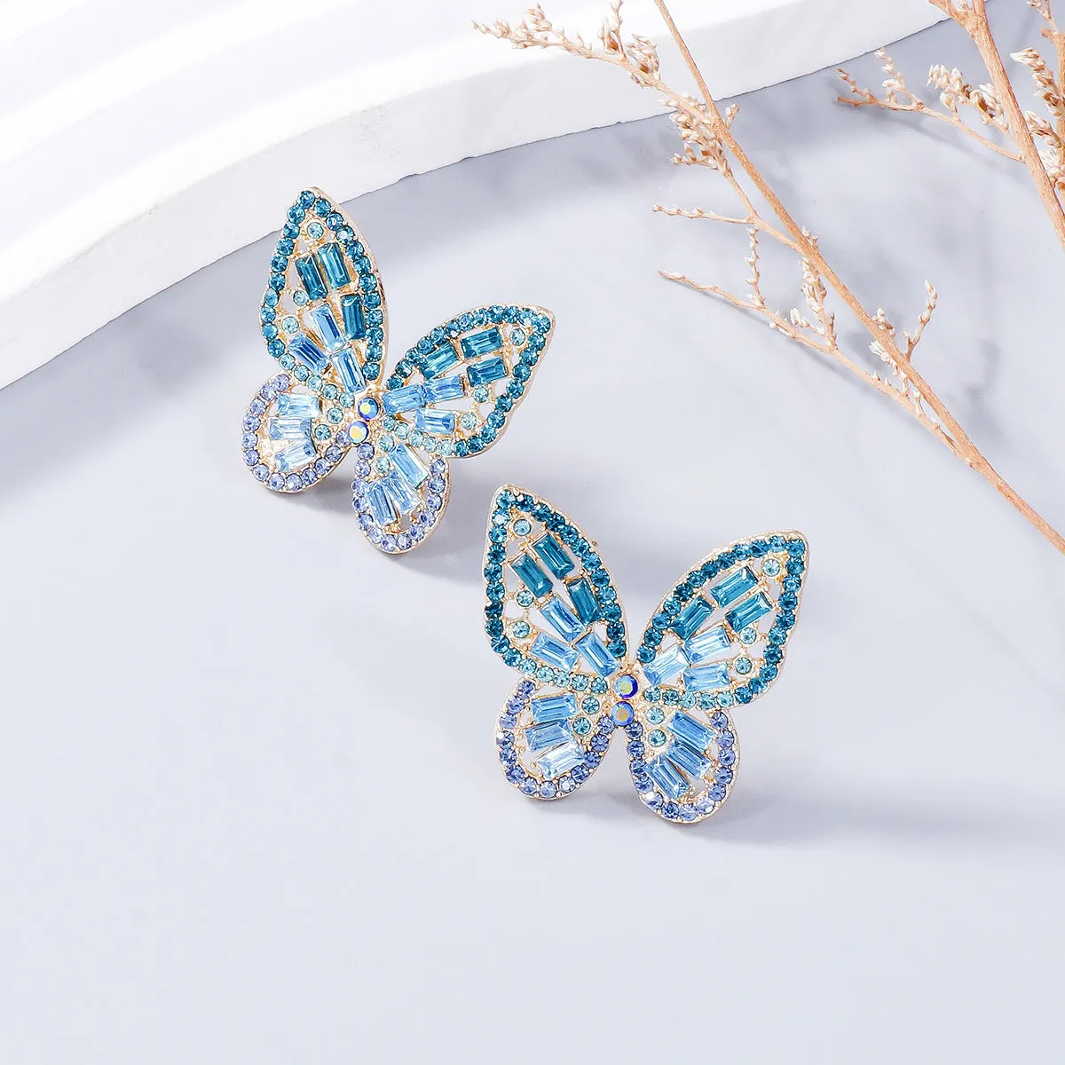 Alloy Inlaid Rhinestone Butterfly Earrings sold by Charming Charlie product image thumbnail 4