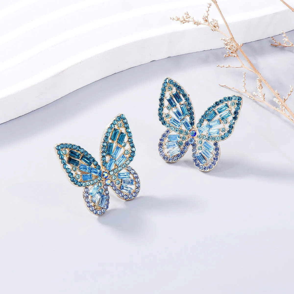 Alloy Inlaid Rhinestone Butterfly Earrings sold by Charming Charlie product image thumbnail 3