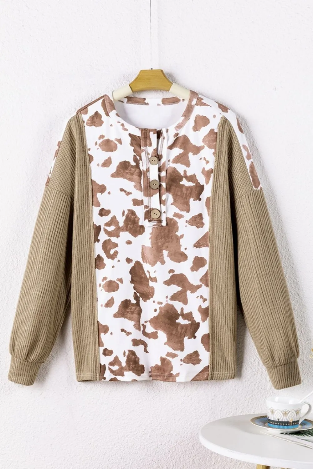 Printed Dropped Shoulder Long Sleeve Blouse sold by Charming Charlie product image thumbnail 2