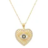 14k Gold Over Silver Evil Eye Heart Pendant sold by Charming Charlie