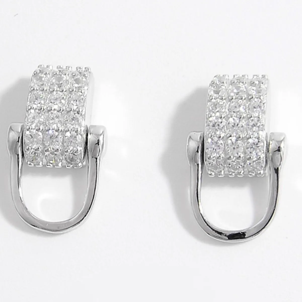 925 Sterling Silver Inlaid Zircon Earrings sold by Charming Charlie product image thumbnail 4