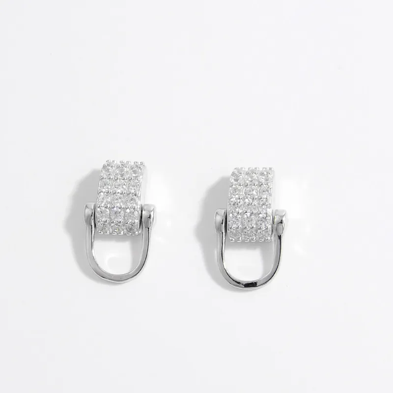 925 Sterling Silver Inlaid Zircon Earrings sold by Charming Charlie