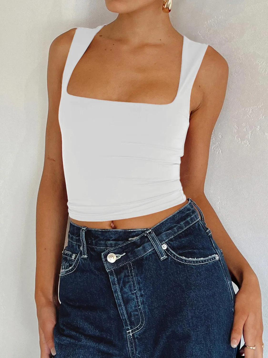 Square Neck Wide Strap Tank sold by Charming Charlie product image thumbnail 2