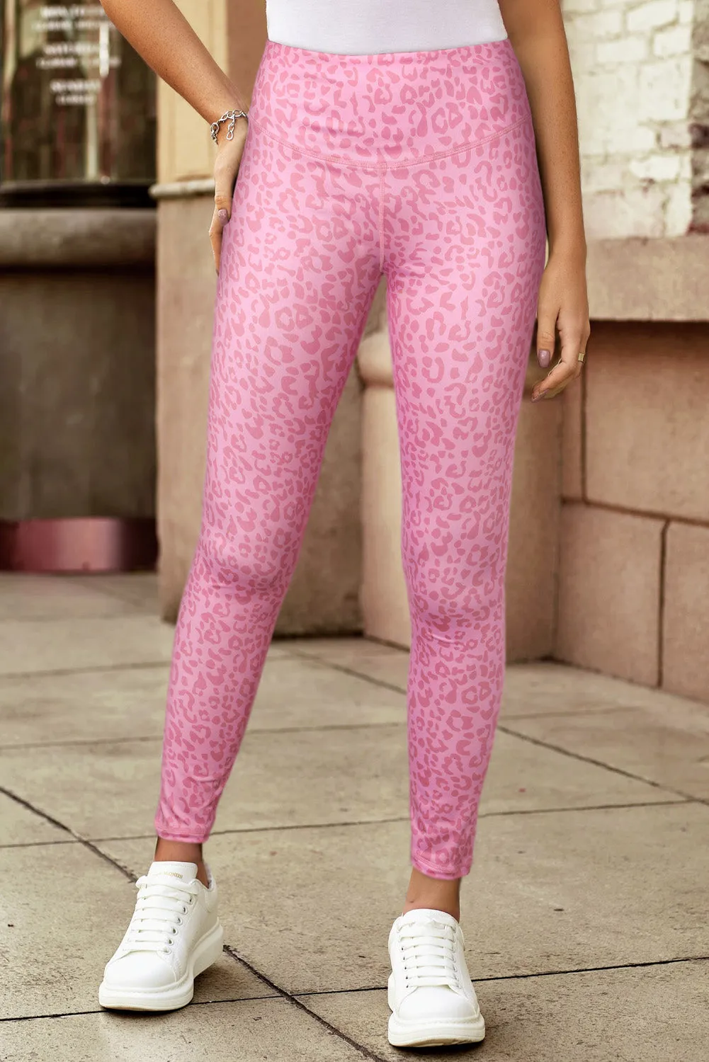 Leopard High Waist Leggings sold by Charming Charlie product image thumbnail 2