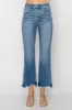 RISEN High Waist Raw Hem Flare Jeans sold by Charming Charlie
