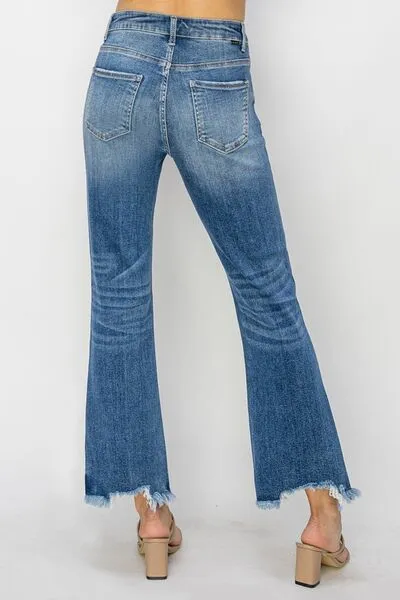 RISEN High Waist Raw Hem Flare Jeans sold by Charming Charlie product image thumbnail 2