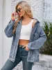 Button Up Long Sleeve Denim Jacket sold by Charming Charlie