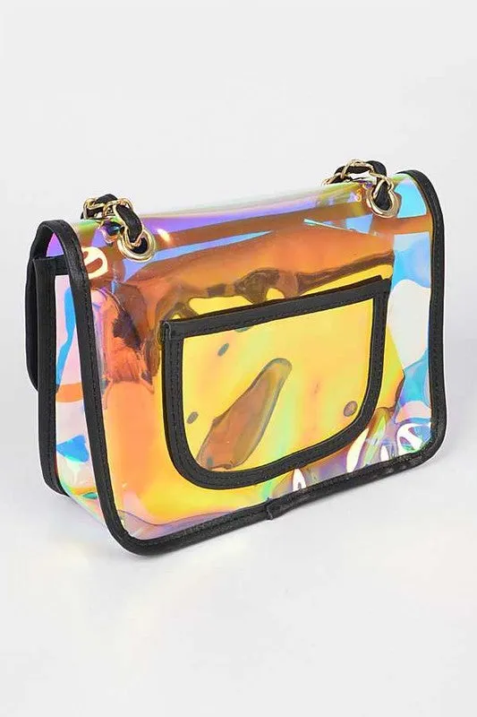 Holographic Vinyl Soft Clutch with Inner Pouch sold by Charming Charlie product image thumbnail 5