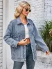 Button Up Long Sleeve Denim Jacket sold by Charming Charlie