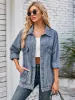 Button Up Long Sleeve Denim Jacket sold by Charming Charlie