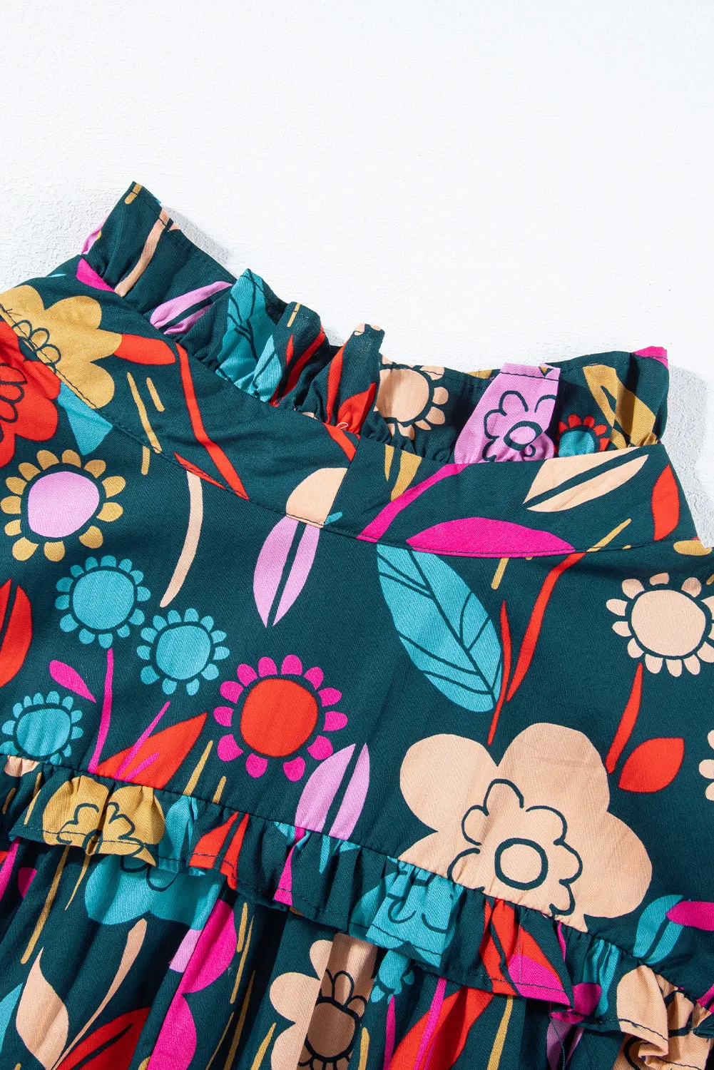 Printed Tie Neck Half Sleeve Blouse sold by Charming Charlie product image thumbnail 5