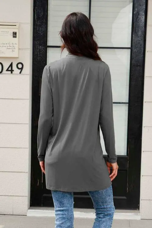 Basic Bae Full Size Open Front Long Sleeve Cardigan with Pockets sold by Charming Charlie product image thumbnail 2