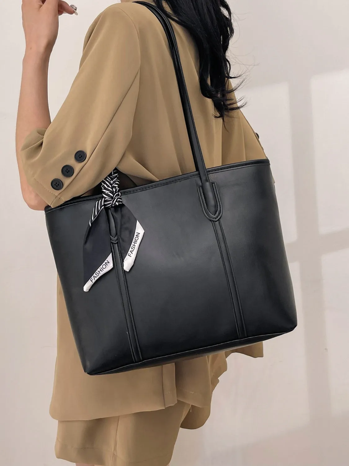 PU Leather Tote Bag sold by Charming Charlie