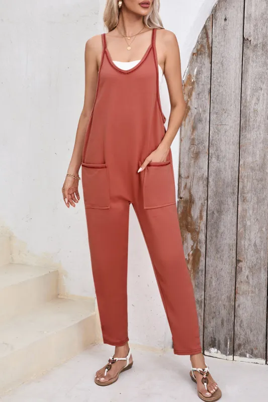 Scoop Neck Spaghetti Strap Jumpsuit sold by Charming Charlie
