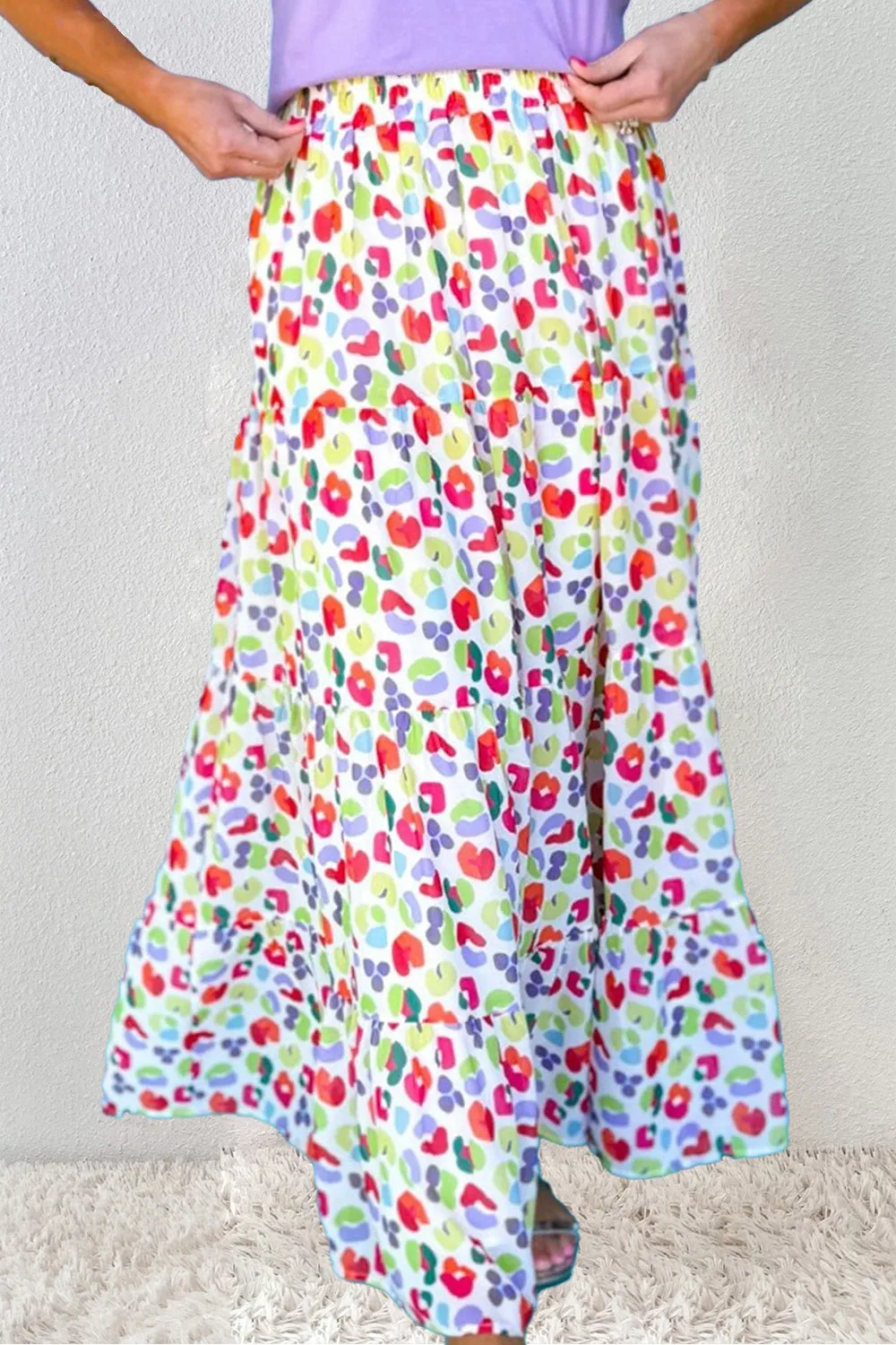 Printed Elastic Waist Skirt sold by Charming Charlie product image thumbnail 5