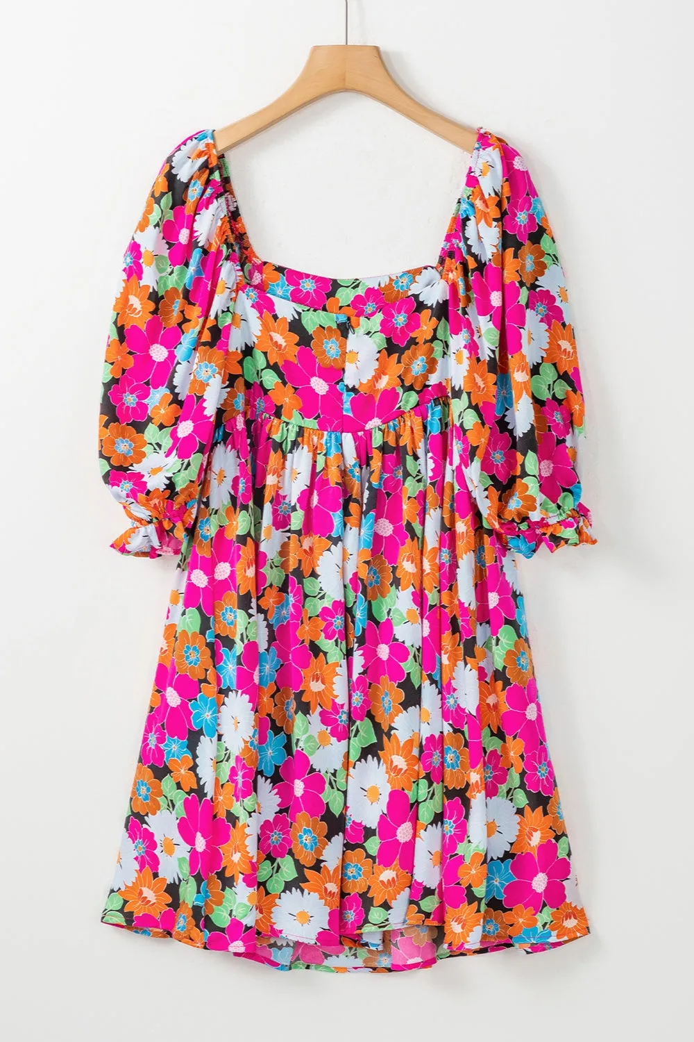 Printed Square Neck Half Sleeve Mini Dress sold by Charming Charlie product image thumbnail 3
