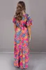 Printed Surplice Short Sleeve Maxi Dress sold by Charming Charlie