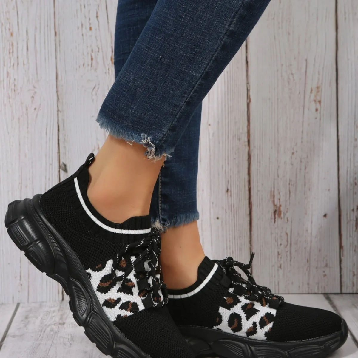 Tied Leopard Round Toe Sneakers sold by Charming Charlie product image thumbnail 5