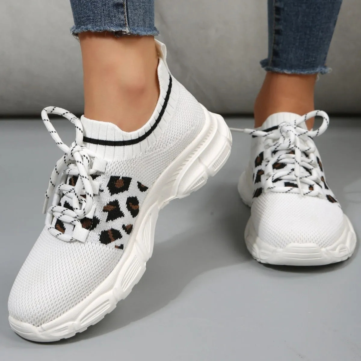 Tied Leopard Round Toe Sneakers sold by Charming Charlie product image thumbnail 3