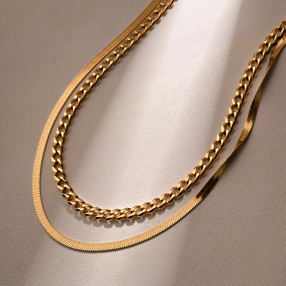 18K Gold-Plated Double Layered Necklace sold by Charming Charlie product image thumbnail 3