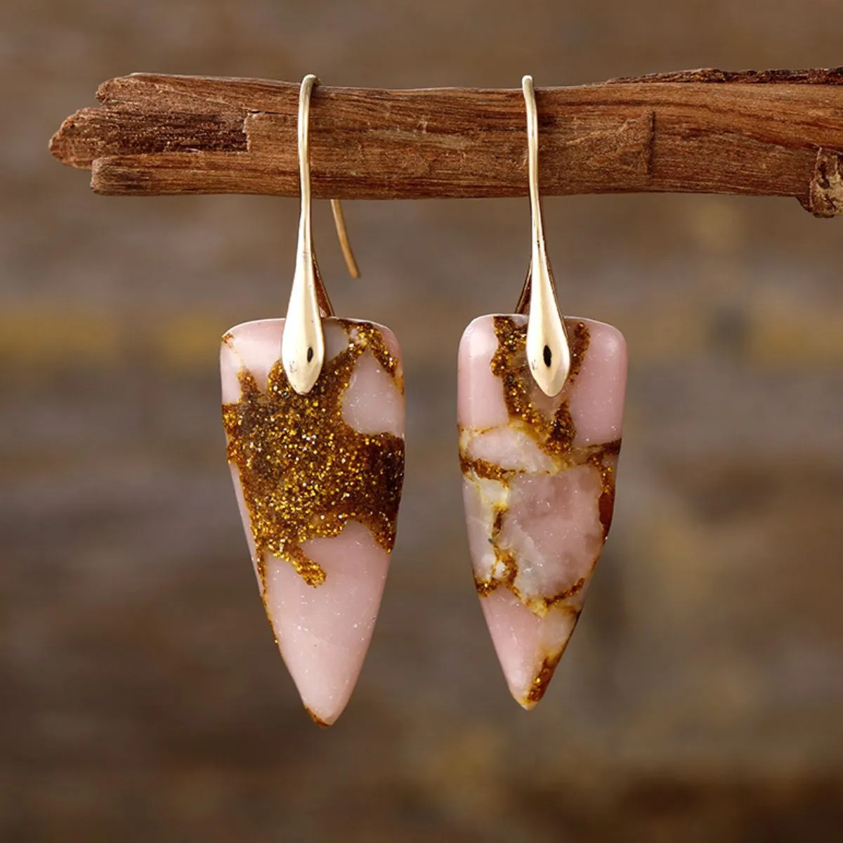 Natural Stone Geometric Shape Earrings sold by Charming Charlie