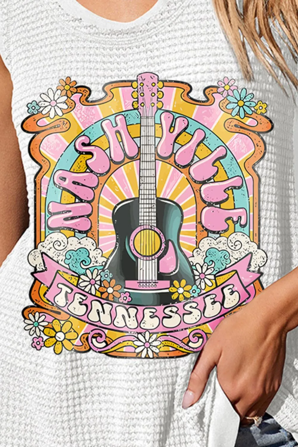 Graphic Wide Strap Tank sold by Charming Charlie product image thumbnail 3