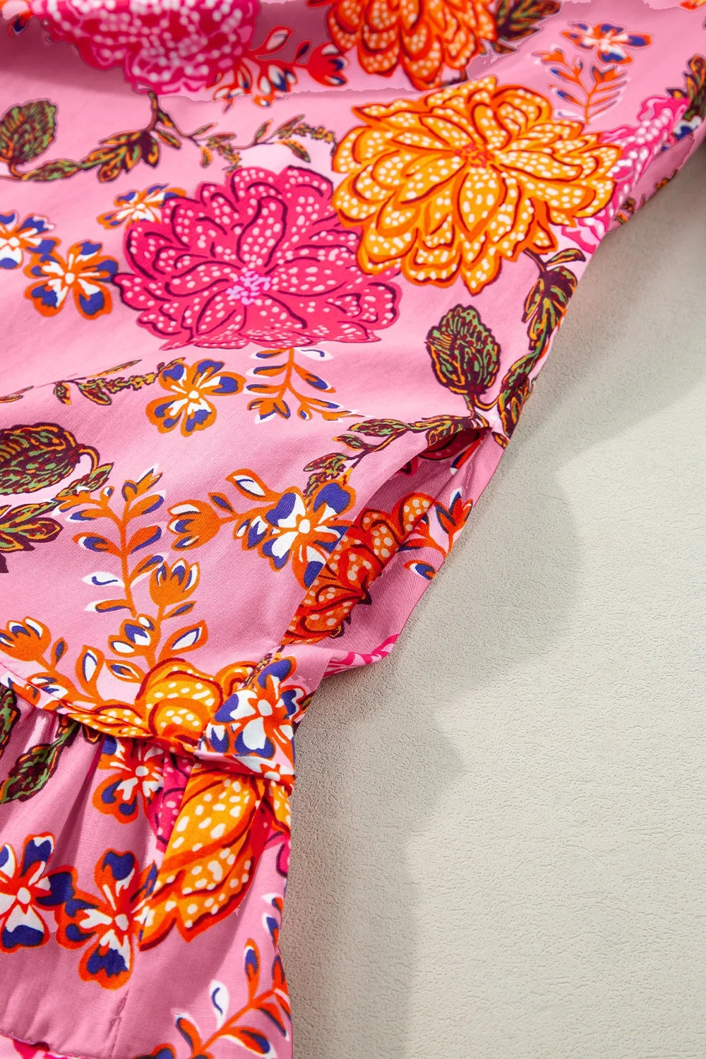 Ruffled Printed Short Sleeve Mini Dress sold by Charming Charlie product image thumbnail 5