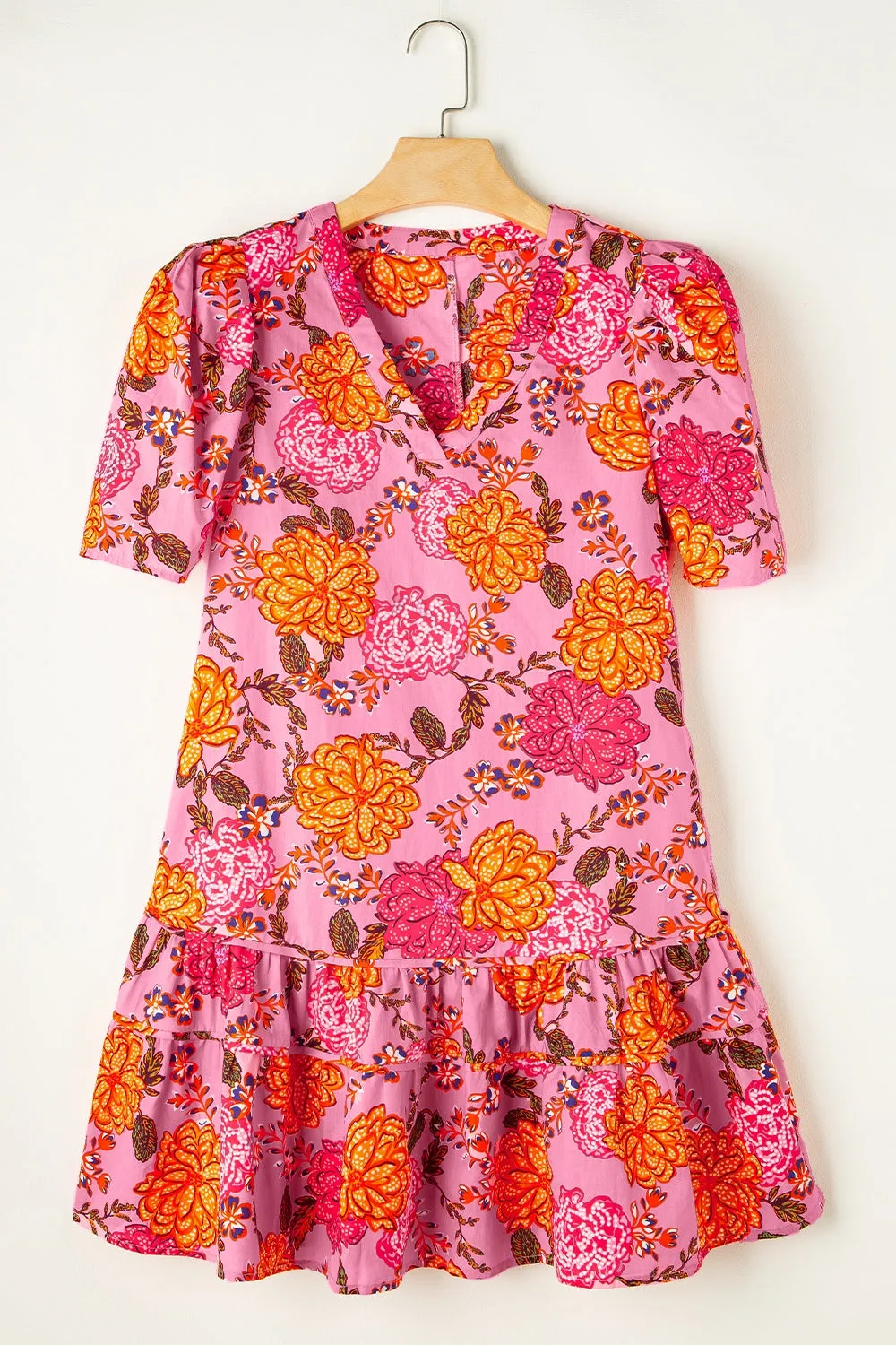 Ruffled Printed Short Sleeve Mini Dress sold by Charming Charlie product image thumbnail 2