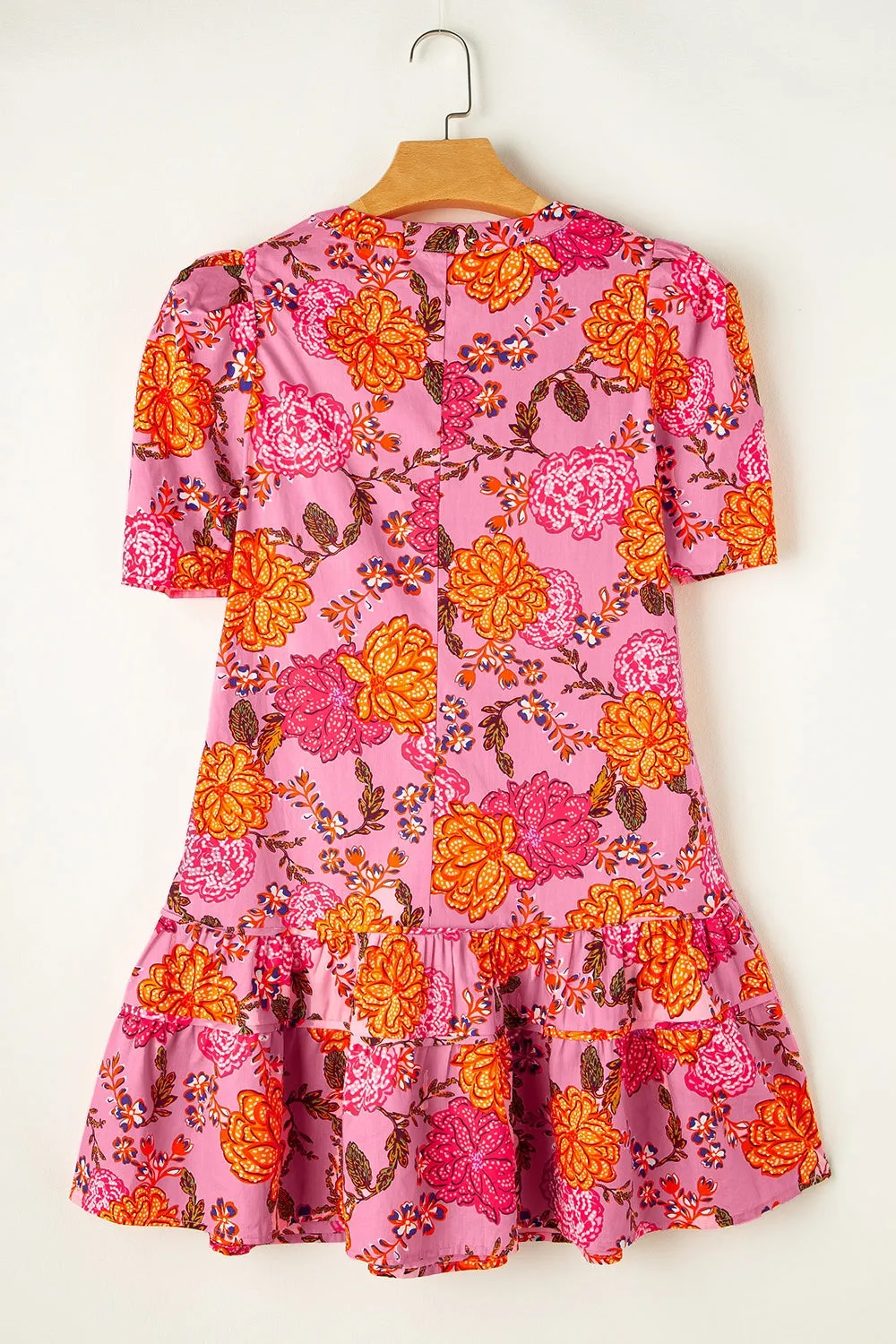 Ruffled Printed Short Sleeve Mini Dress sold by Charming Charlie product image thumbnail 3