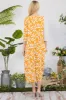 Celeste Full Size Floral Polka Dot Contrast Midi-Dress with Pockets sold by Charming Charlie