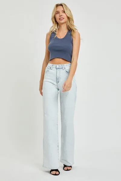 RISEN Ultra High Waist Wide Leg Jeans sold by Charming Charlie product image thumbnail 5