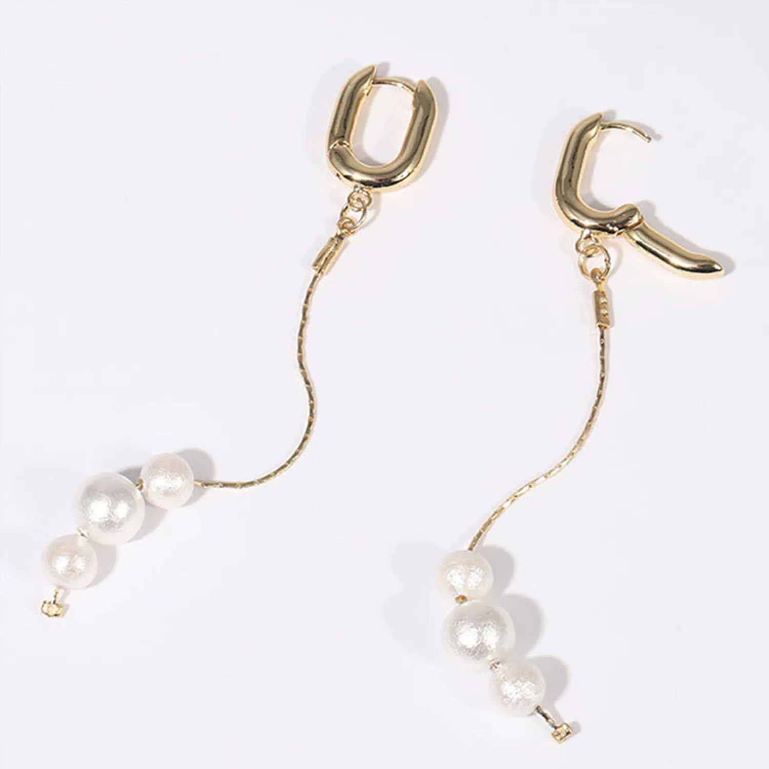 Gold-Plated Pearl Bar Earrings sold by Charming Charlie product image thumbnail 2