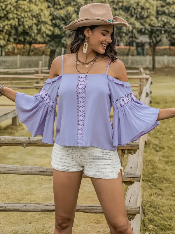 Square Neck Flare Sleeve Blouse sold by Charming Charlie