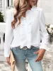 Textured Lace Detail Long Sleeve Shirt sold by Charming Charlie
