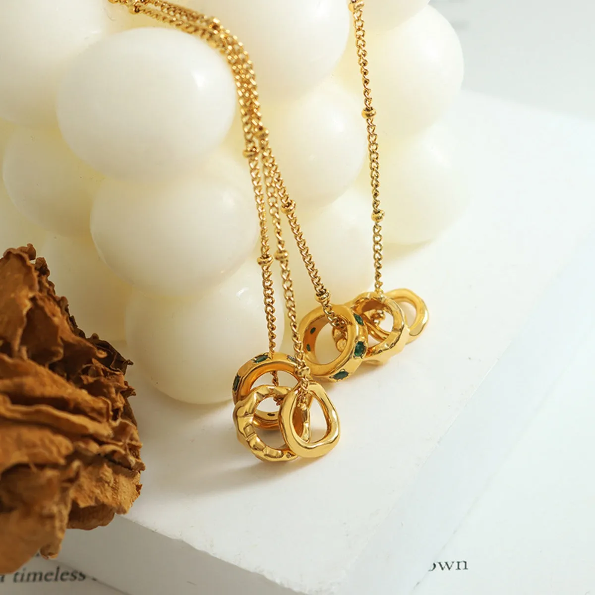 Titanium Steel Inlaid Zircon Pendant Necklace sold by Charming Charlie product image thumbnail 2