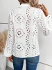 Cutout Notched Long Sleeve Blouse sold by Charming Charlie