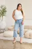 RFM Full Size Tummy Control High Waist Raw Hem Distressed Jeans sold by Charming Charlie