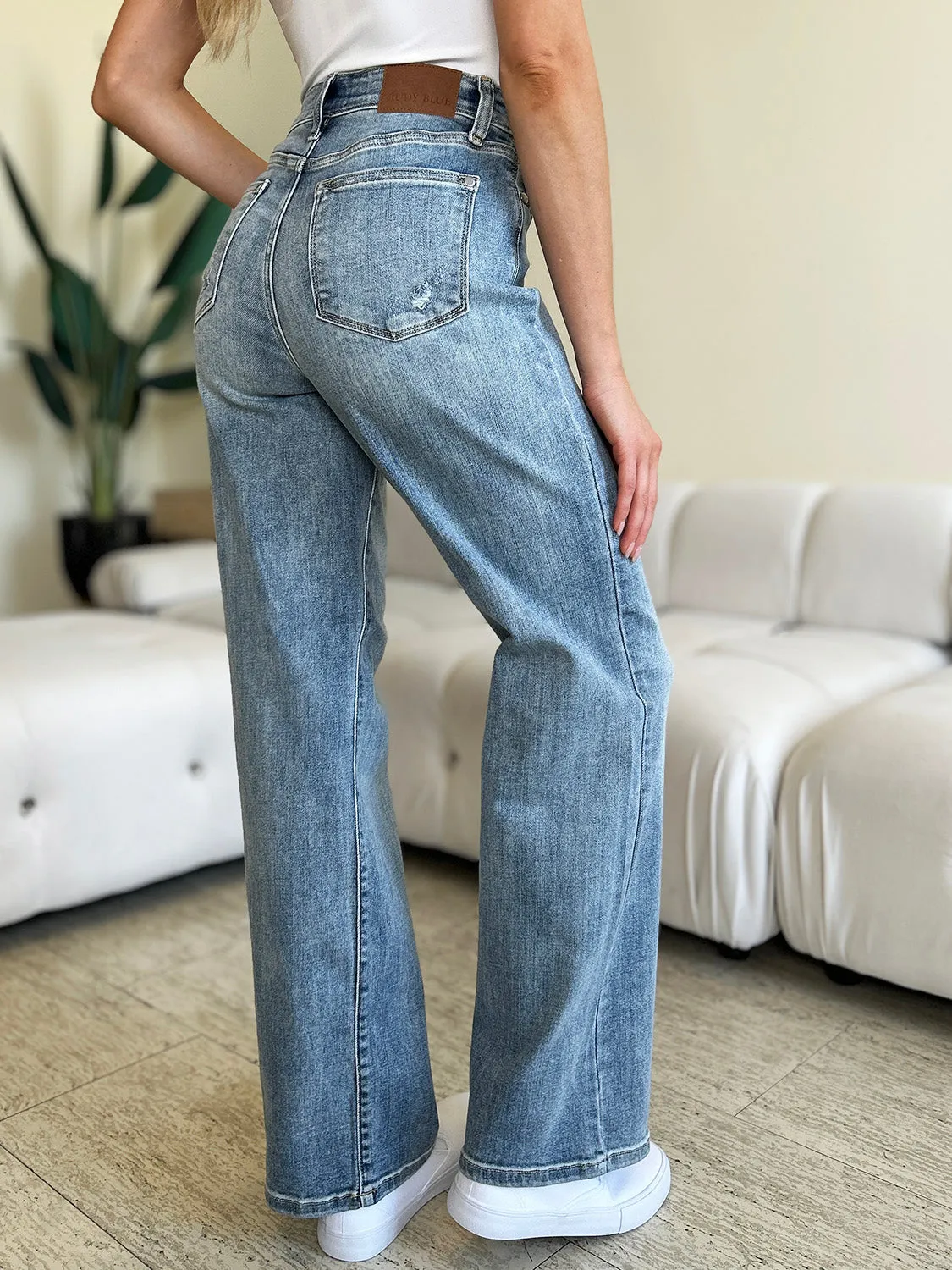 Judy Blue Full Size High Waist Straight Jeans sold by Charming Charlie product image thumbnail 2