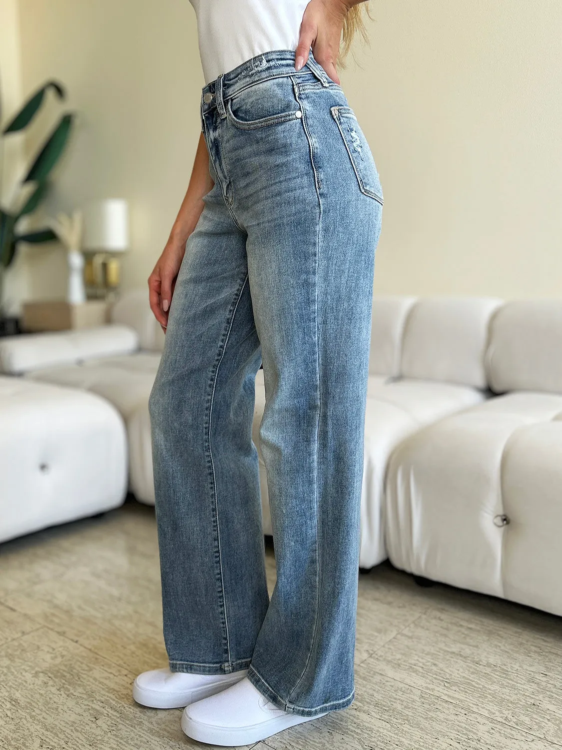 Judy Blue Full Size High Waist Straight Jeans sold by Charming Charlie product image thumbnail 3