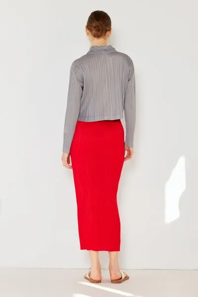 Marina West Swim Pleated Midi Pencil Skirt sold by Charming Charlie product image thumbnail 5
