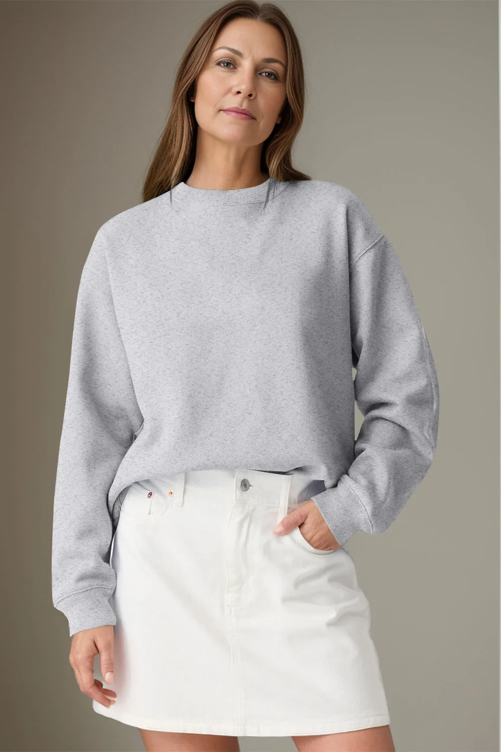 Round Neck Long Sleeve Sweatshirt sold by Charming Charlie