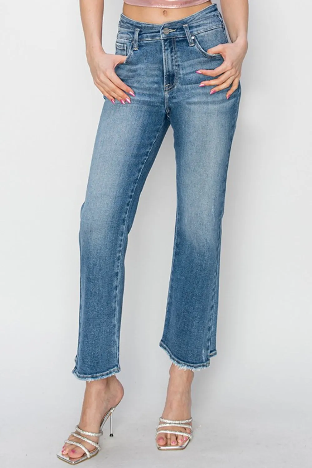 RISEN High Rise Slim Straight Jeans sold by Charming Charlie
